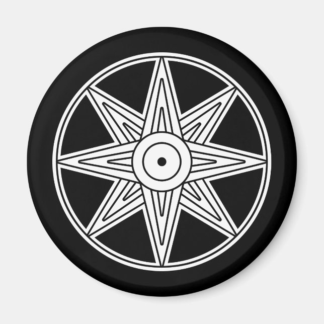 Inanna Star Symbol Magnet (Framsidan)