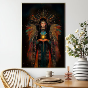 Inanna sumerisk gudinna Art Nouveau fantasi Poster