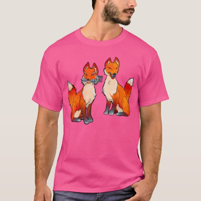 Inari Shrine Foxes T Shirt (Framsida)