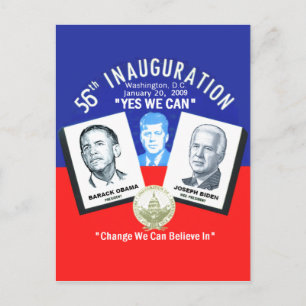 Inaugural JFK-vykort Vykort
