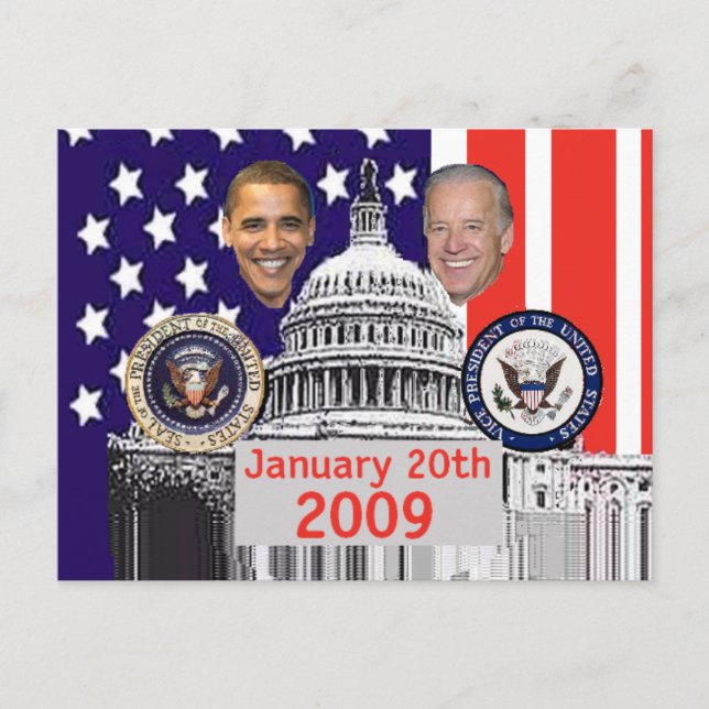 InAUGURAL jugate-vykort Vykort (Framsida)