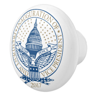 Inauguration Donald Trump Mike Pence 2017 Logotyp Knopp