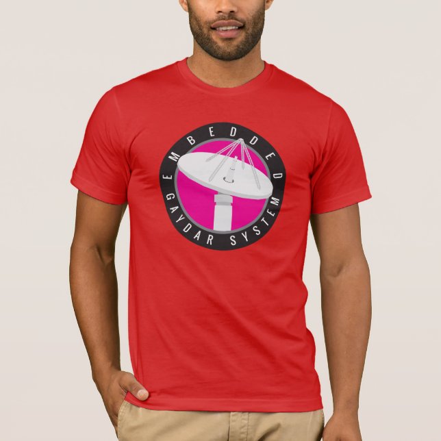 Inbäddad logotyp för Gaydar-system t-shirt (Framsida)