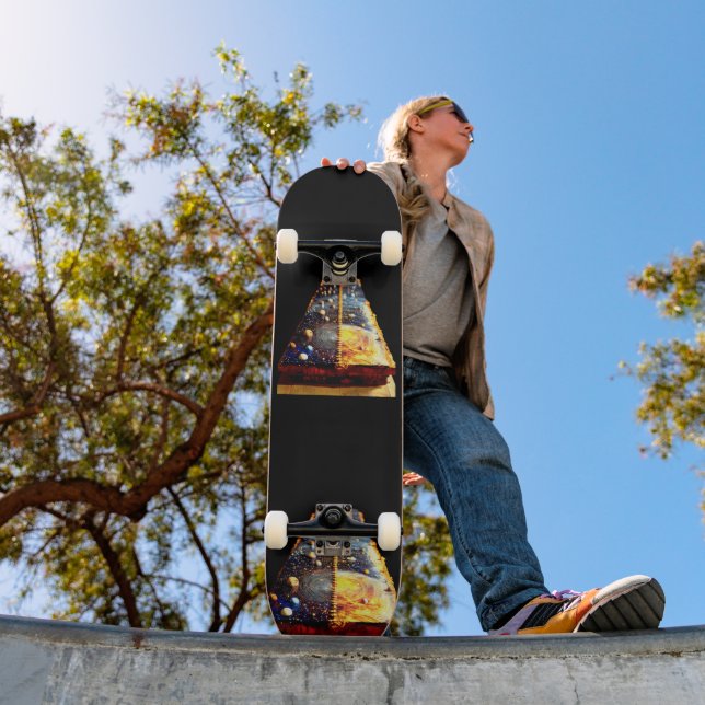 Inbäddade planeter mini skateboard bräda 18,5 cm (Utomhus 1)