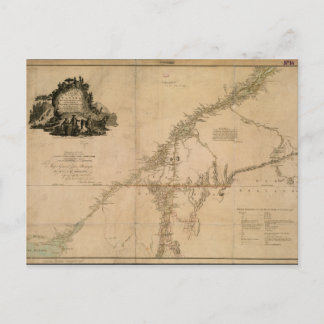 Inbebodd del av Kanada 1777 Karta Vykort