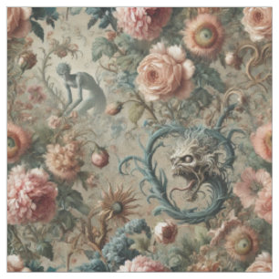 Inbeboelig doom - Gothic Påstående Tile Tyg