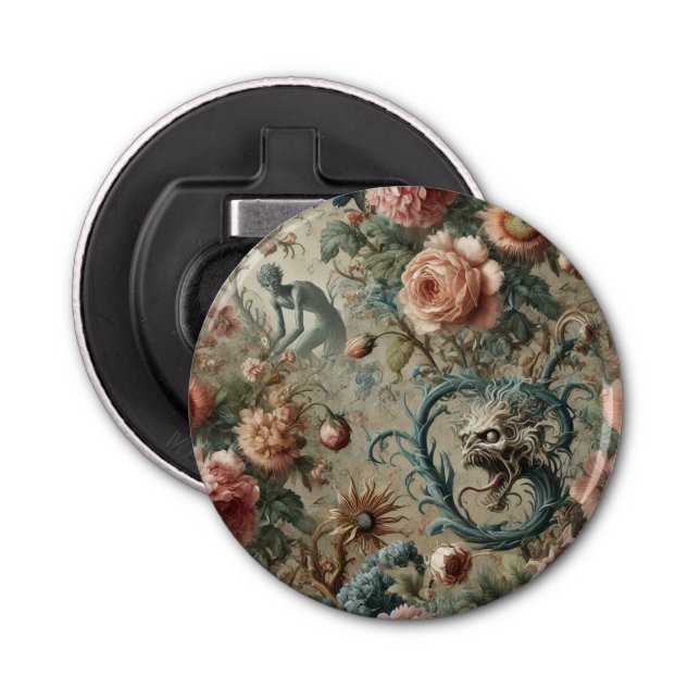 Inbeboelig doom - gotisk Victorian Blommigt Design Flasköppnare (Framsidan)