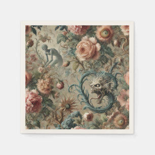 Inbeboelig doom - gotisk Victorian Blommigt Design Pappersservett