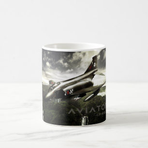 Inbillad jet för kämpe F-4 Kaffemugg