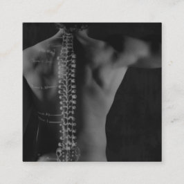 Inbindningsteckningen överdrar fotoChiropractic Fyrkantigt Visitkort