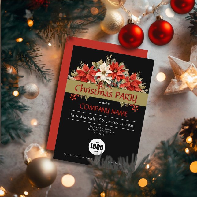Inbjudan (Corporate Logo Christmas Party Invitation)