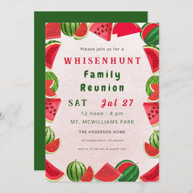 Inbjudan (Fram/baksida)