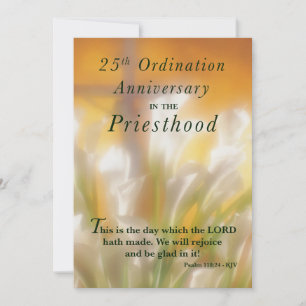Inbjudan 25:e ordination - firande på årsdagen