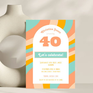 Inbjudan, 40:e födelsedagen Party pastel-chic Inbjudningar