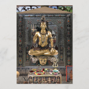 Inbjudan 5" för Lord Shiva Hinduisk Tempel #2 x