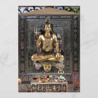 Inbjudan 5" för Lord Shiva Hinduisk Tempel #2 x