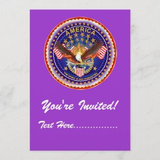 Inbjudan 5" x 7" Amerika har inte glömts bort....
