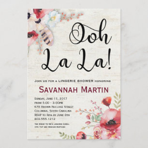 Inbjudan 5x7 för dusch för Boho