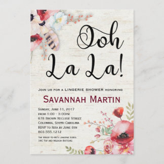 Inbjudan 5x7 för dusch för Boho