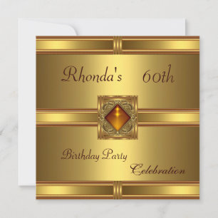 Inbjudan 60-årsdag Guld på Guld