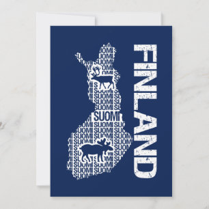 Inbjudan anpassade FINLAND KARTA