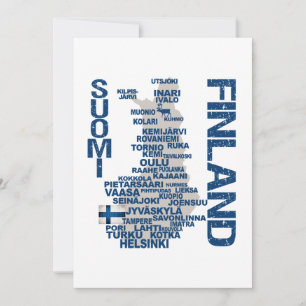 Inbjudan anpassade FINLAND KARTA