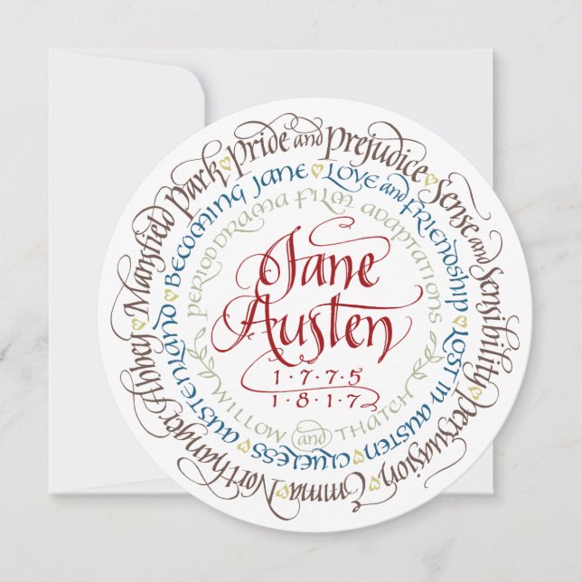 Inbjudan - anpassningar för Jane Austen (Framsida)
