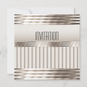 Inbjudan Art Deco Ljus Sepia