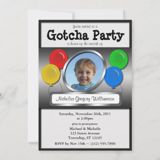 Inbjudan att anta Gotcha Party-ballongen