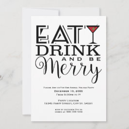 Inbjudan att äta, dricka och vara Julfest