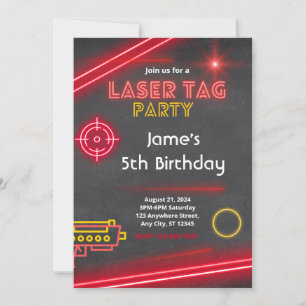 Inbjudan att bjuda in Laser Märkre Party på födels