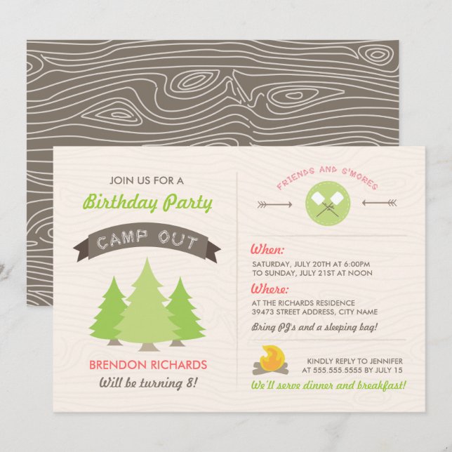 Inbjudan att bjuda in till Roligtens födelsedagsvi (Fram/baksida)