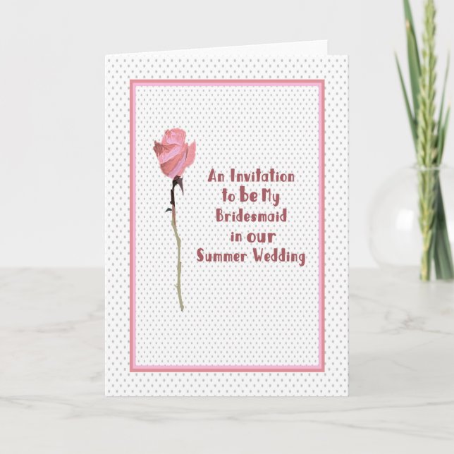 Inbjudan att bli Bridesmaid i sommar Bröllop (Framsida)
