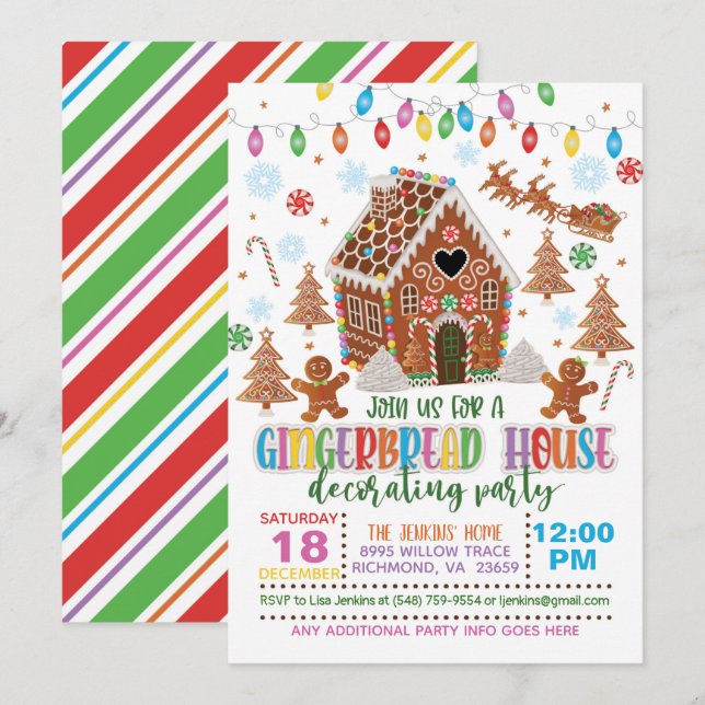 Inbjudan att dekorera grupp - W (Fram/baksida)