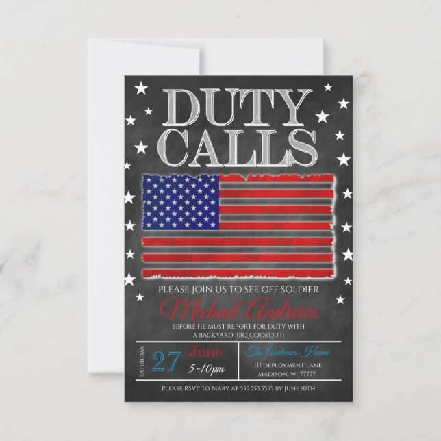 Inbjudan att distribuera Duty Call-anrop (Framsida)