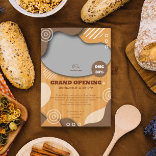 Inbjudan att öppna anpassningsbar Bakery Grand Ope