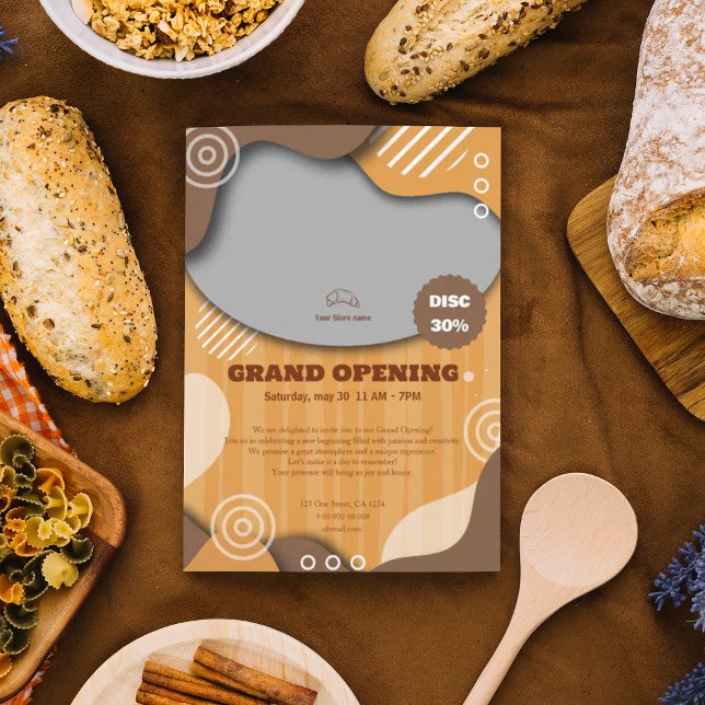 Inbjudan att öppna anpassningsbar Bakery Grand Ope (RAZACLO STOC)