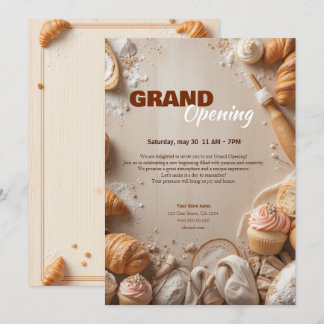 Inbjudan att öppna anpassningsbar Bakery Grand Ope
