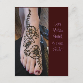 Inbjudan att slappna av i henna-tiden