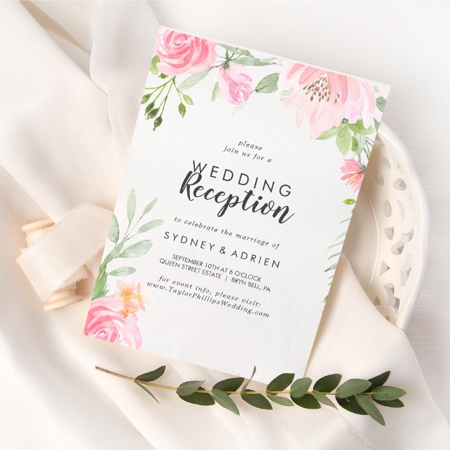 Inbjudan att ta emot endast Vår Peony Wedding (Skapare uppladdad)
