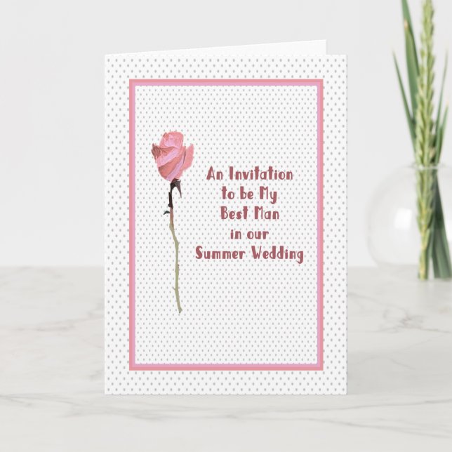 Inbjudan att vara bäste man i Bröllop sommaren (Framsida)