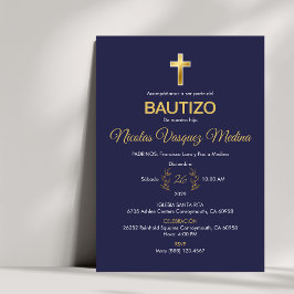 Inbjudan Bautizo Elegant Minimalist Baptism