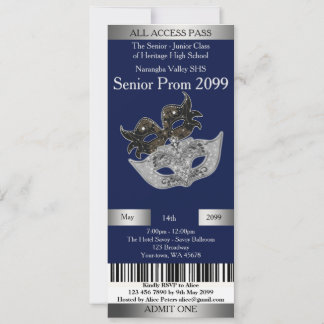 Inbjudan Biljett Prom-trender,Maskering,enkel DIY