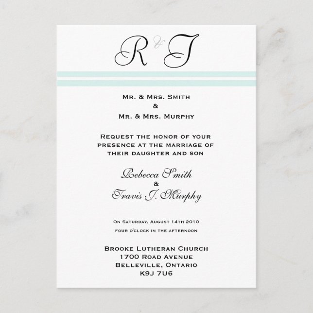 Inbjudan - blå rad (Framsida)