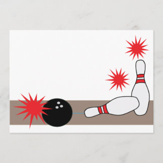 Inbjudan Bowling Party Blank