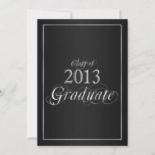 Inbjudan Classy Black och Silver 2013 Student