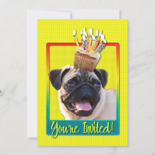 Inbjudan Cupkaka - Pug