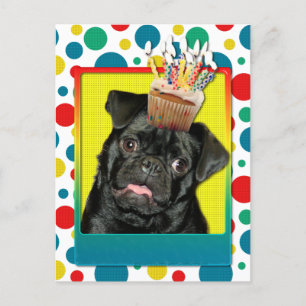 Inbjudan Cupkaka - Pug - Ruffy