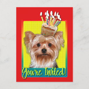 Inbjudan Cupkaka - Yorkshire Terrier Vykort