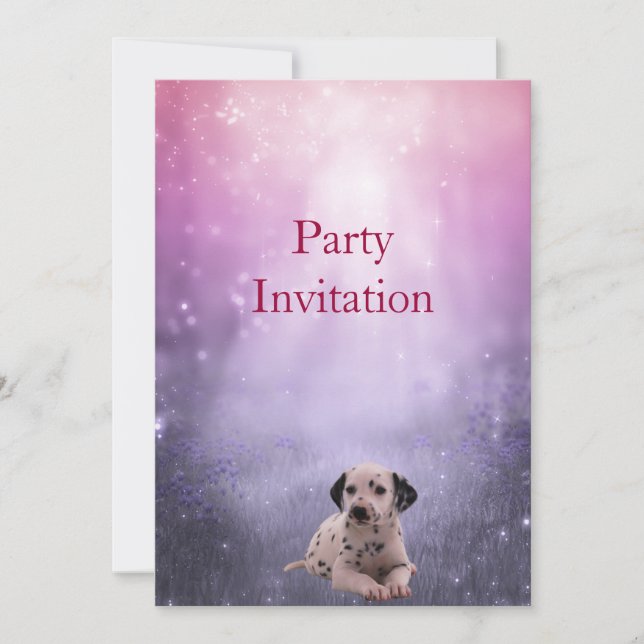 Inbjudan Dalmation i parken (Framsida)